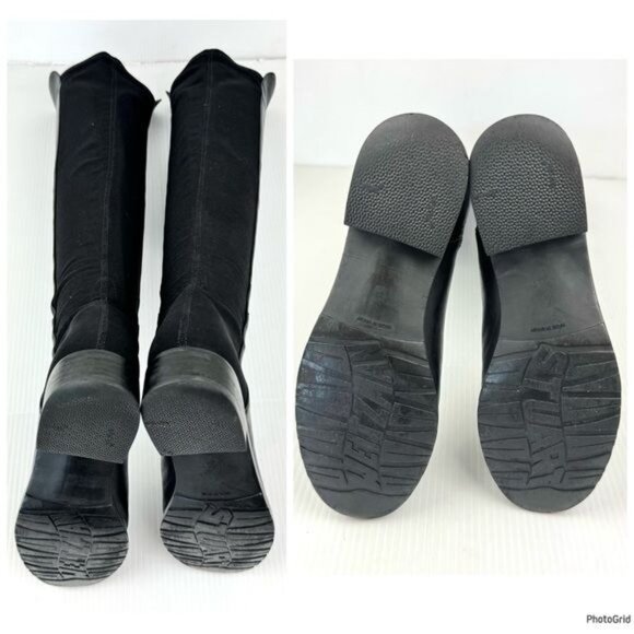 Stuart Weitzman 5050 Over-The-Knee block heel Black Nappa Leather Boots 6.5 - Picture 12 of 13